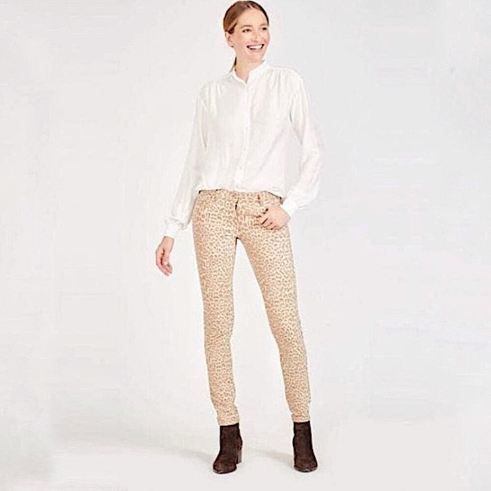 J. McLaughlin Jeans Lexi Leopard Animal Print Beige